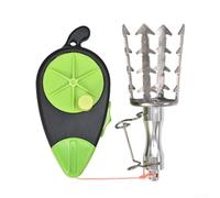 Leurre de pêche en acier inoxydable avec corde PE de 29,9 m, économiseur de leurres robuste pour eau douce et salée, bateau et pêche à terre