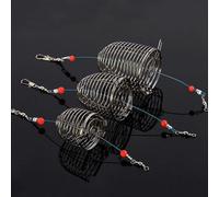 Leurre De Pêche En Acier Inoxydable S/M/L, Piège Avec Panier À Fond Rond, 1 Pièce