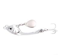 Leurre de pêche en métal pour mer et eau douce avec action de nage active, appât de lancer longue distance pour bar, noir, 8 g, 10 g, 15 g, options de poids, argent, vert or, 5 cm à 6,5 cm (15 g
