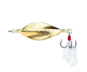 Leurre de pêche en spirale 4,5 cm plume hameçon truite | Rotation en spirale à 360 degrés, action de chute lente, imite les proies naturelles, couleurs or argent