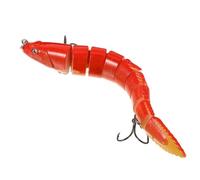 Leurre de Pêche Factice Segmenté 14cm 21,4g 4 Rouge | Simulation 3d, Nage Réaliste, Corps ABS et Fer, Réutilisable, pour Truite et Brochet