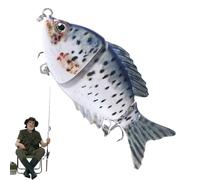 Leurre de pêche flottant - Équipement de pêche avec hameçon - Leurre flottant articulé - pour une utilisation en extérieur en eau douce et en eau salée, sur les lacs, rivières, étangs, rivières