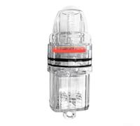 Leurre de pêche LED lampe flash sous-marine visible à 360° PP antirouille pour bateau de nuit pêche côtière en fond (rouge)