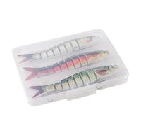 Leurre de Pêche - Leurres Appâts Naturels,3 Leurres de Pêche Réalistes Résistants Morsures avec Système Multi-Articulé pour Rivière, Lac, Étang, Eau Profonde et Eau Douce