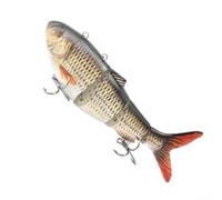 Leurre de Pêche Multi-Articulé 13cm Corps Flexible ABS | Hélice rotative intégrée, action de nage automatique, lancer sans effort, attire les poissons cibles