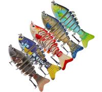 Leurre de pêche Nageur,Leurres de Pêche Imitation 7 Articulations - Swimbaits à Lente | pour Eau Douce Eau salée étang rivière Bordure Kayak et captures de Bass Truite et