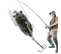 Leurre de Pêche pour Eau Douce - Appâts à Truite | Style Insecte - Appât de Pêche - Action de Leurre de Manivelle, Cigales Réalistes Swimbait, Appâts de Cigale Réalistes Swimbaits, Appâts de