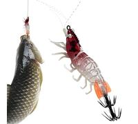 Leurre de pêche pour eau salée qui brille dans l'obscurité | Leurre en forme de crevettes pour l'extérieur, eau salée, rivière, lac, étang, vacances, nuit, matin