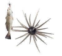 Leurre de pêche pour hérisson | Leurre souple flottant Crappie | Leurre de pêche en silicone | Pour les hommes, eau salée, lac et rivière, rivage, étang, débarquement, mer ouverte, crappie et pe