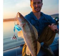 Leurre De Pêche pour Perche | 5 Leurres Crapet avec Hameçons | Appâts À Paillettes Dures pour Eau Douce Et Eau Salée Rivière Kayak Truite Rive Berge Poisson Chat Lac Traîne Lotte Perche