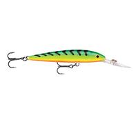Rapala - Leurre de Pêche Down Deep Husky Jerk - Matériel de Pêche Résistant - Leurre Pêche Traîne d'Eau Douce et Mer - Prof de Nage 2.4-5.7m - 12cm / 15g - Fabriqué en Estonie - Firetiger