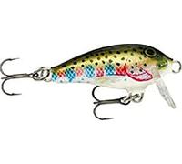 Rapala - Leurre de Pêche Mini Fat Rap - Matériel de Pêche Corps Compact en Balsa - Leurre Pêche d'eau Douce - Profondeur de Nage 0,9 à 1,8m - 3cm / 4g - Fabriqué en Estonie - Rainbow Trout