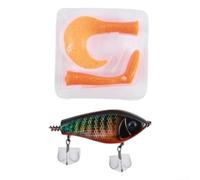 Leurre de pêche résistant à l'eau avec construction en PVC ABS et amélioration réfléchissante pour une meilleure détection dans des conditions de faible luminosité (100 mm 72 g/76,5 g 2#)