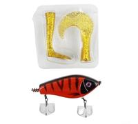 Leurre de pêche résistant à l'eau avec construction en PVC ABS et amélioration réfléchissante pour une meilleure détection dans des conditions de faible luminosité (100 mm 72 g/76,5 g 5#)