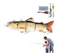 Leurre de pêche Robot, leurre de pêche électrique Swimbait articulé à 4 | Leurre de pêche rechargeable Appât robotique articulé à 4 segments, coulant lentement,