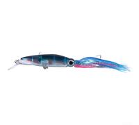Leurre de pêche style pieuvre 40 g avec tentacules mobiles et perles en acier intégrées pour améliorer la détection des poissons dans l'eau (D)