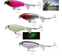 Leurre De PêChe, Topwater Leurre De PêChe Flottant, Poissons Nageur Flottants, avec Crochet Bkk Queue Rotative pour Perche Et Poisson-Chat, Leurres De TraîNe pour d'eau Douce Et d'eau SaléE