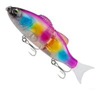 Leurre de poisson en plastique dur à deux sections avec yeux de poisson 3D et coulant lentement pour la pêche au bar et divers environnements d'eau douce (coloré)