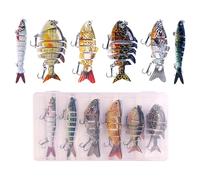 Leurre de robotique nageur | Appâts multisegmentés pour loubinas, leurres flexibles multisections, appât portable pour poissons en mer, rivière lac