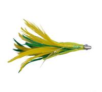 Leurre de thon en plumes pour la pêche au gros gibier, appât à la traîne en mer avec corps en plastique durable et crochet en acier robuste, gabarit de pêche en eau salée pour marlin et mer (vert