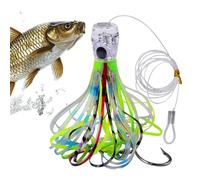 Leurre De Traîne | Leurres Poissons Poulpes pour Traîne Profonde,Accessoires De Pêche Leurre Souple pour Père Truite Nuit Surfcasting Homme Sandre Marigane Kayak Silure Passionnés