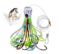 Leurre De Traîne,Leurres Poissons Poulpes pour Traîne Profonde - Accessoires De Pêche Leurre Souple pour Père Truite Nuit Surfcasting Homme Sandre Marigane Kayak Silure Passionnés