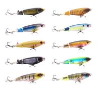 Leurre Dur Poisson à Hélice, Appât Bionique ABS pour Pêche | Action Vibrante, Nage Plus Profonde, Lancer Plus Loin, pour Bar et Carnassiers en Eau Douce