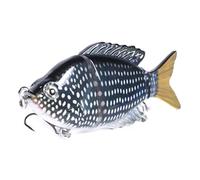 Leurre flottant - Kit de pêche réaliste avec hameçon - Basses segmentées - Pour eau douce, eau salée, lac, rivière, réservoir, étang, rivière, rivière, rivière