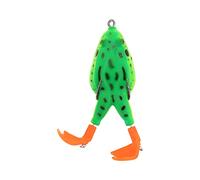 Leurre Grenouille à Double hélice, appât Artificiel Flexible et Durable pour la pêche au Bar d'eau Douce, en PVC, 3.7 Pouces (6# Couleur)