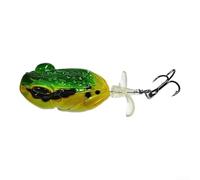 Leurre grenouille en plastique dur 8 cm avec crochet à rainures sanguines | Spirale rotative transparente, imite les proies vieillies, longueur 8 cm, poids 15 g, action de nage stable