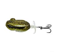 Leurre grenouille en plastique dur 8 cm avec crochet à rainures sanguines | Spirale rotative transparente, imite les proies vieillies, longueur 8 cm, poids 15 g, action de nage stable