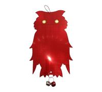 Leurre hibou pour effrayer les oiseaux | Leurre réfléchissant pour effrayer les oiseaux avec clochette - Fournitures de jardin pratiques, faux hibou latéral pour corbeaux, pigeons, oiseaux