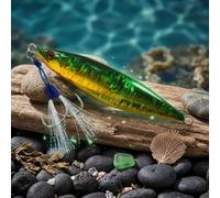 Leurre Jigging Vertical 12cm UV Glow pour Leurre Vertical Jigging | Mouvement courbe en S, finition brillante UV, construction en métal, taille 12 cm, pêche à la traîne en mer profonde