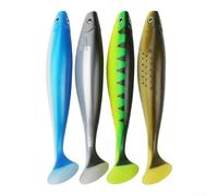 Leurre marin en PVC de 23,5 cm avec forme hydrodynamique en forme de T pour améliorer le taux de coulée et imiter le comportement naturel des proies en eau salée et dans les lacs (1#+2#+3#+4#)