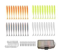 Leurre Mou | Leurre Souple Nageur Réaliste avec Hameçons pour Truite - Leur à Queue palmée,Carnassier Mer Eau Douce Mer Bass Bar