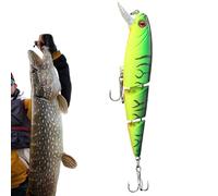 Leurre multi-arctique : leurre segmenté qui coule avec trois crochets | Leurre de natation réaliste pour truite, brochet, , or, poisson carnivore