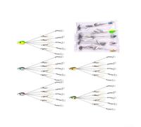 Leurre parapluie de pêche avec 5 bras pour eau salée et eau douce pour une expérience améliorée de pêche au bar (couleur 5#)