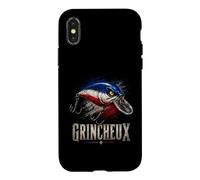 Leurre Pêche Grincheux Tricolore Anniversaire Papa Pêcheur Coque pour iPhone X/XS