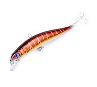 Leurre Peche Leurre de pêche au vairon 10 cm 8,5 g, leurre Flottant, appât Dur, Yeux 3D, Artificiel, crankbait, for Bar, brochet, swimbait(C)