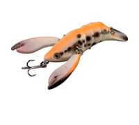 Leurre Peche Leurres de pêche 65 mm en Plastique Dur, leurres artificiels à Lancer lointain, Wobblers for la l'achigan et Truite(Orange)