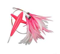 Leurre Plume Trolling 4.7in pour Pêche au Large | Design multi-plumes, turbulence intense, attire gros gibier, idéal traîne hauturier, longueur 4.7 pouces
