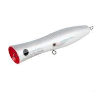 Leurre Popper fabriqué à la main en bois massif de 219 mm avec structure en fil d'acier pour la pêche en eau salée Bleu (C5)