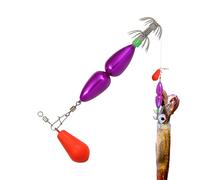 Leurre pour Calmar | Appât à Hameçons Double Parapluie 90mm - Leurres Fluorescents pour Pêche en Mer À L Appât Vif - pour La Pêche sous-Marine À La Traîne Crevettes Et Seiches