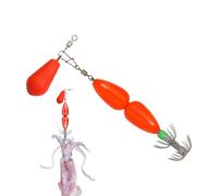 Leurre pour Calmar,Appât Flottant Poulpe 90mm | Leurre Fluorescent Calmar Pêche Mer | pour la Pêche sous-Marine et à la Traîne des Crevettes et Seiches