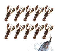 Leurre pour Écrevisse, Leurre Crankbait Écrevisse Réaliste 10 Pièces, Appât Souple Réaliste avec Odeur Naturelle pour Rivière Lac et Eau Douce