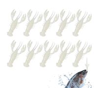 Leurre pour Écrevisse - Leurres Souples pour Pêche À L'Écrevisse 10 Pièces - Appât Souple Réaliste avec Odeur Naturelle pour Rivière Lac et Eau Douce