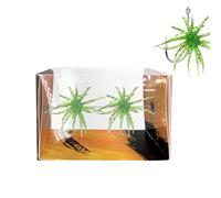 Leurre pour hérissons et bars - 2 pièces d'appâts réalistes flottants en silicone avec apparence de dés - Dés flous, pour l'eau douce et salée à Rio Lago Arroyo