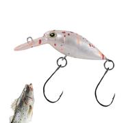 Leurre réaliste avec hameçons inclus | Crankbait Minnow, Swimbait flottant pour perche soleil, truite, sandre, brochet, soleil, saumon et muskie en eau douce et salée