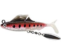 Leurre Souple Bar Poisson Bleu Eau Douce/pêche en mer pour Les Deux utilisent Un Crochet caché avec Un gabarit en métalTraitement Durable