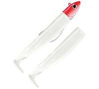 Leurre souple fiiish combo black minnow + tete plombee off shore rouge 6 7 blanc